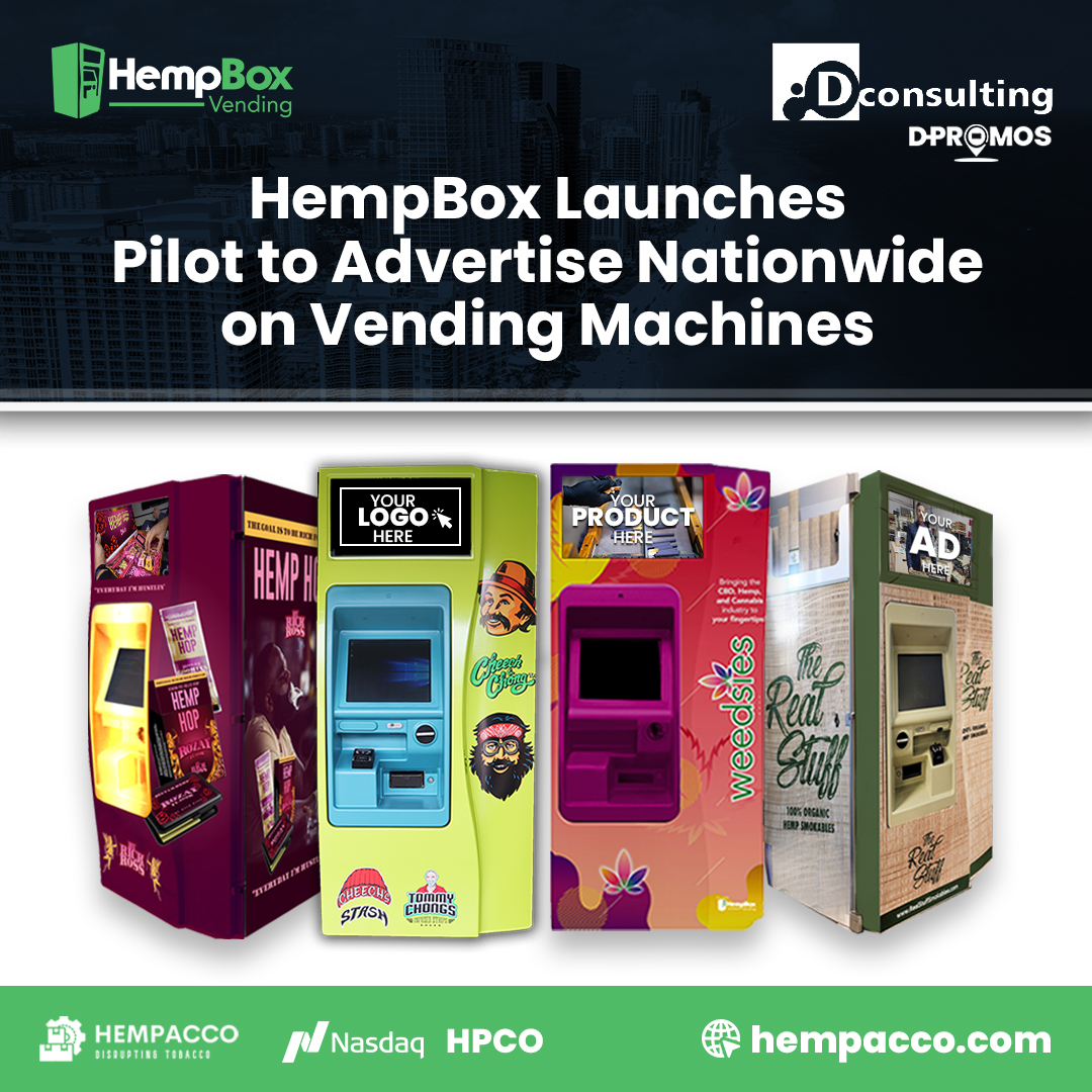 HempBox Vending Launches Pilot to Advertise on Hemp and CBD Vending Machines