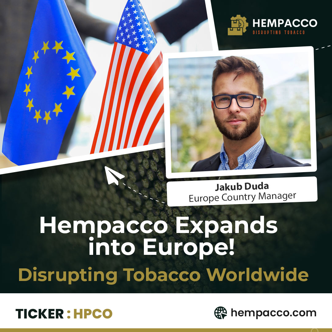 Hempacco Announces Opening of European Office as Part of International Expansion Strategy
